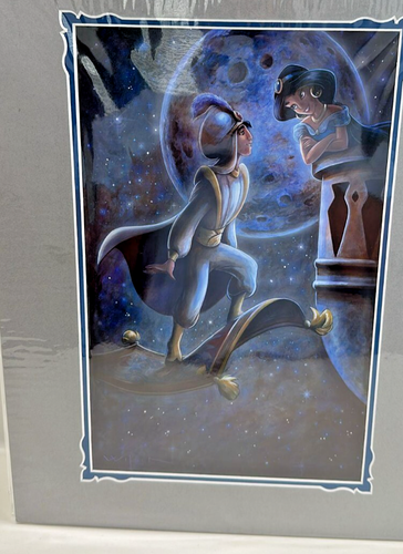 !Brand New Disney Aladdin "Moonlight Romance" Print by Darren Wilson - 第 1/2 張圖片