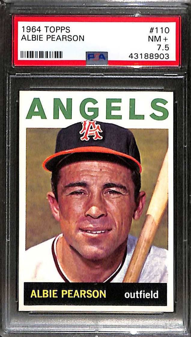 1964 Topps #110 ALBIE PEARSON PSA 7.5 NM 43188903 