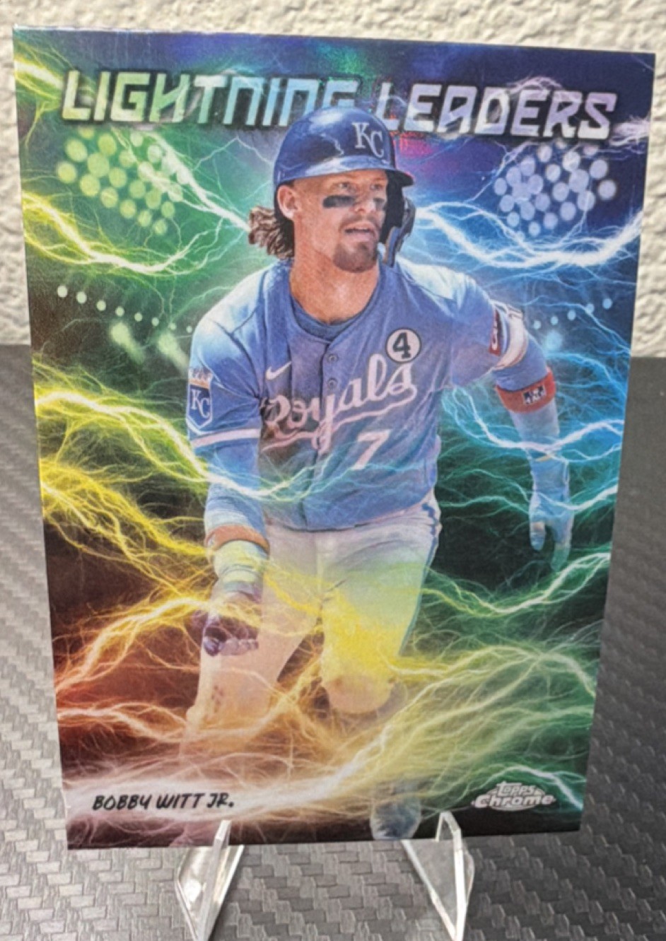 Topps 2025 Chrome Lightning Leaders Bobby Witt Jr. #LL-10 Kansas City Royals
