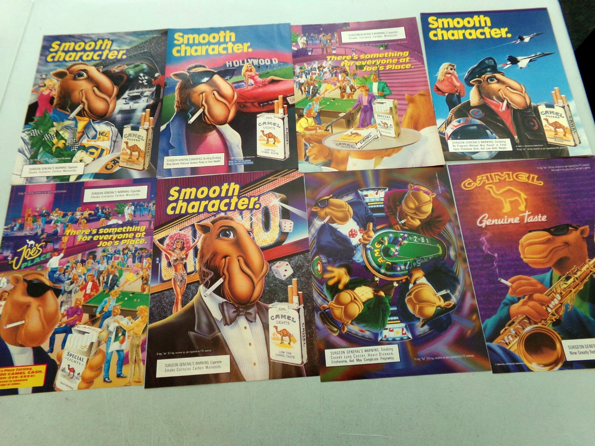 camel cigarettes cartoon character Joe Camel: Iconic Cigarette Mascot of the 80s Camel Cigarette Advert - Smooth