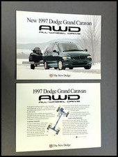 1997 Dodge Grand Caravan Awd Original 1-page Car Sales Brochure Card