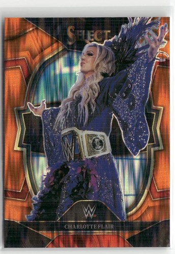 Panini Select WWE #22 2023 Charlotte Flair Orange Flash Prizms ☘️2A5 - Imagen 1 de 2