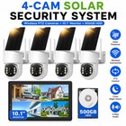 Solar Battery Powered Wireless Outdoor Pan/Tilt Home Security Camera System 500G — photo 1