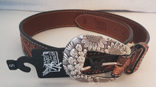 Angel Ranch Western Belt Womens Sunflowers Cactuses Brown D140011202 Small New