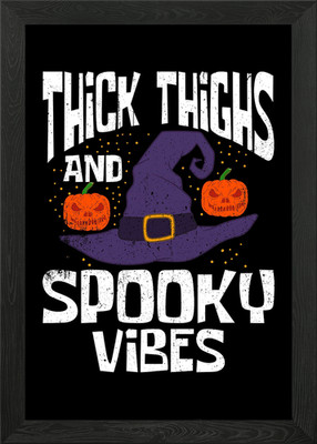 Thick Things Spooky Vibes gerahmtes Wandbild Poster Leinwanddruck Bild