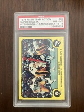 1978 Fleer Football  #65 Pittsburgh Steelers Bradshaw Harris PSA 8