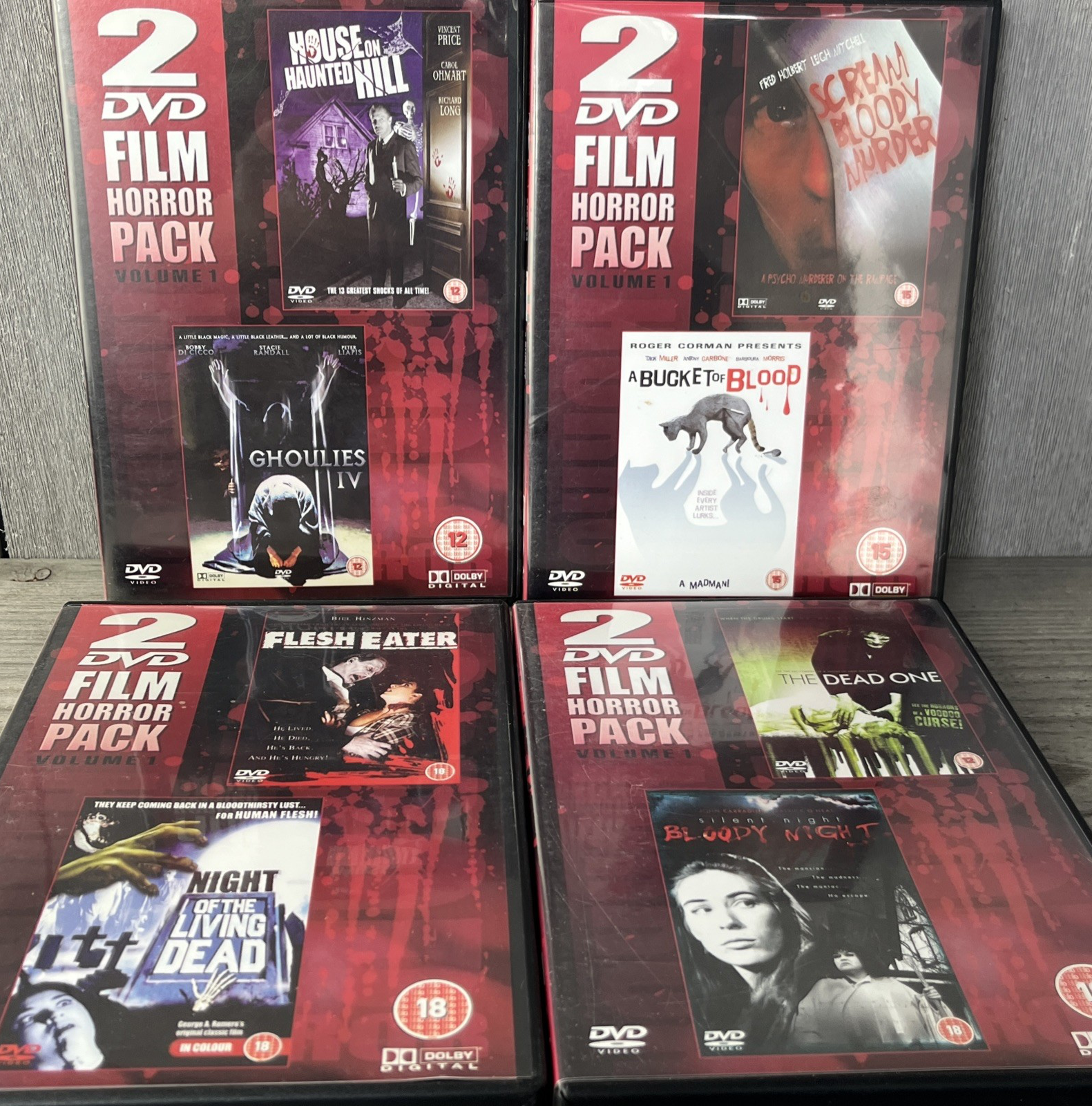 8 Movie DVD Bundle - 4 DVDs Ghoulies, Living Dead + More.  Fast Free Shipping!