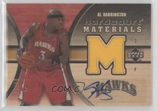 2005 Upper Deck Hardcourt Hardwood Materials Wood 25/50 Al Harrington Auto 2oz