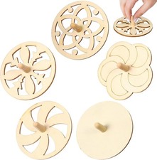 20Pcs Wooden Spinning Tops - Hollow DIY Gyroscope Kids Painting Toys