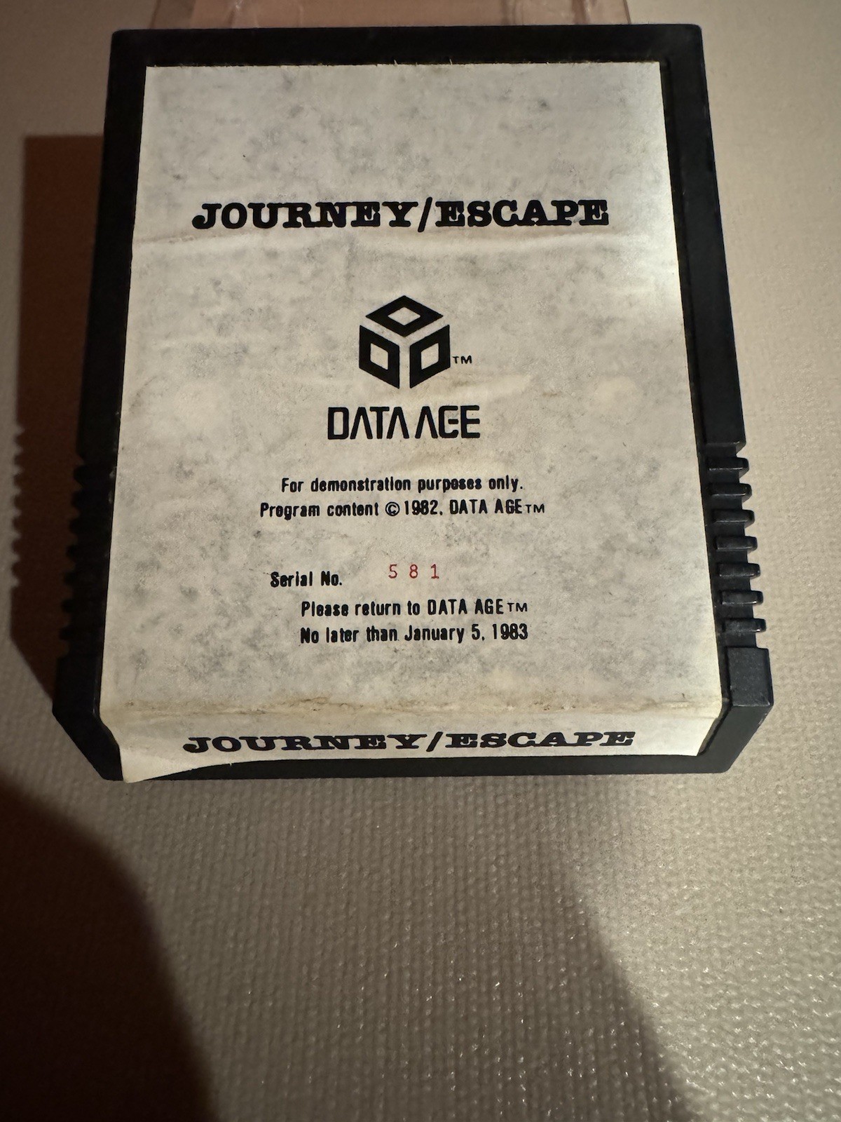 Journey Escape Prototype Sample Demo Atari 2600 Extremely Rare Tested