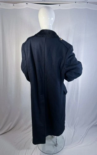 True VTG Zero King 60s Double Breasted Fur Lined Bridge Coat 46 XL Naval Officer image 9