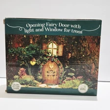 Tree Poetry Opening Fairy Door Light Window Outdoor Glow in the Dark