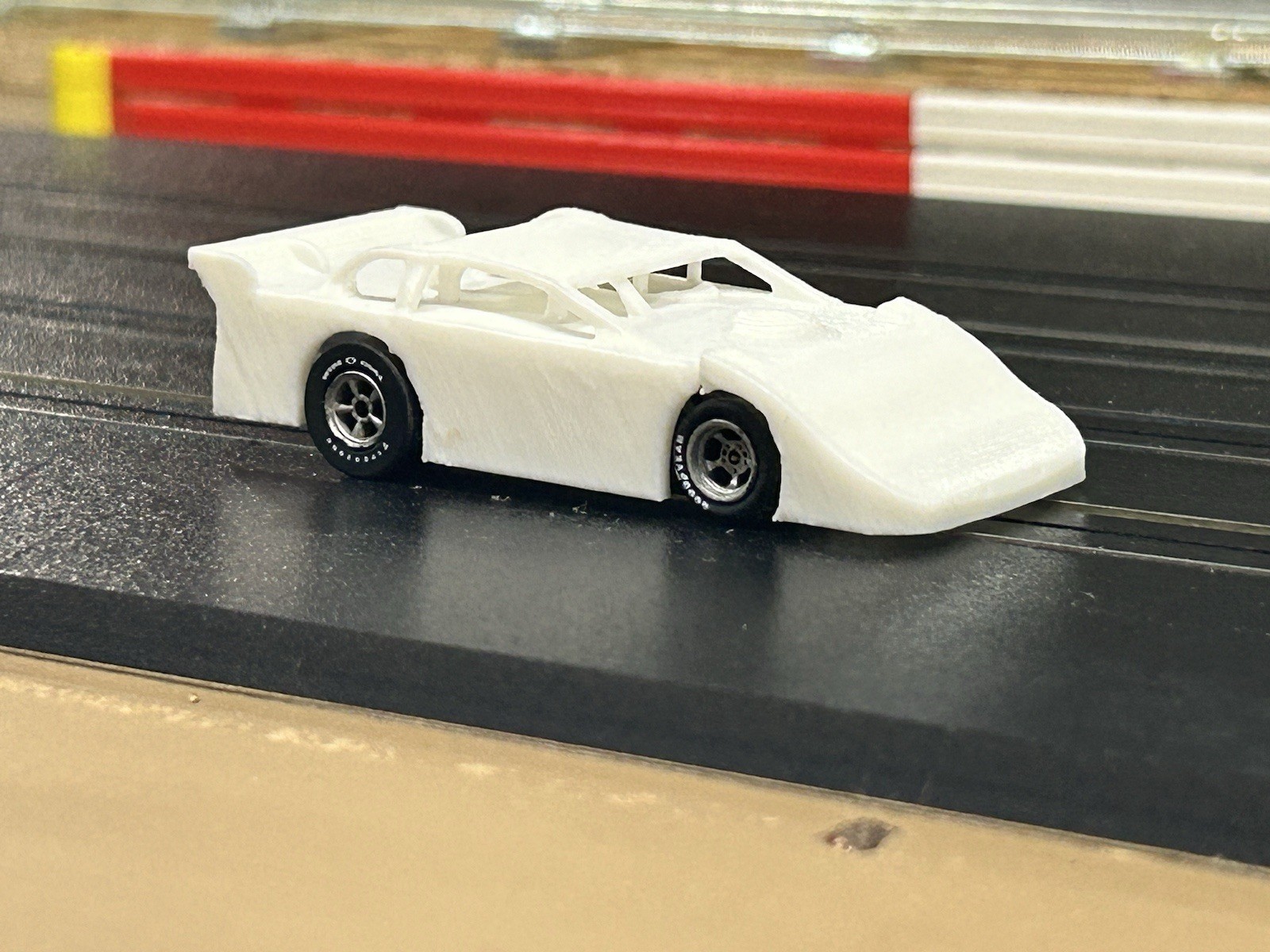 SCS Aurora AFX Magnatraction Dirt Late Model 3D Ho Slot Car Body White