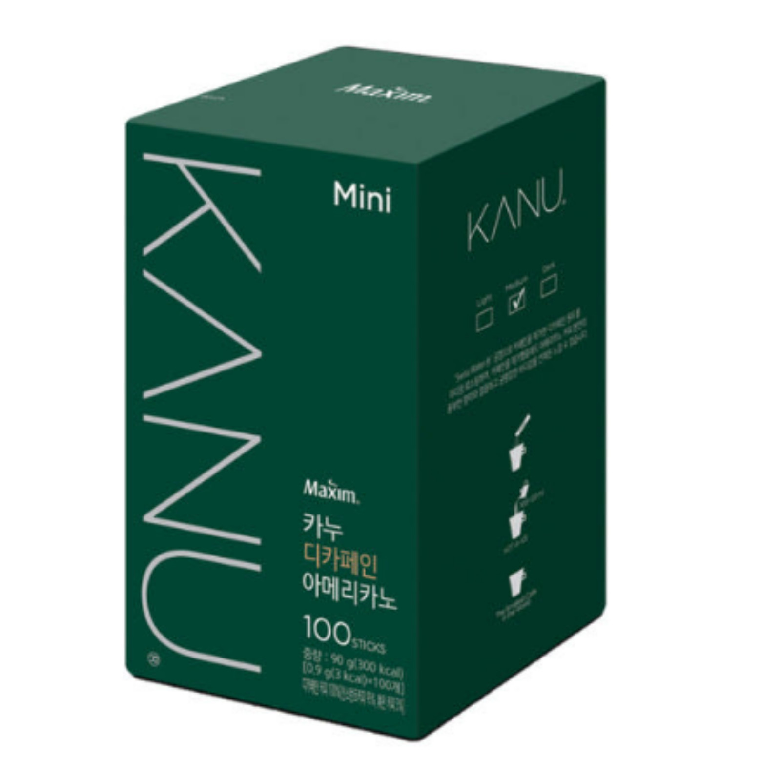 KANU Decaf Americano Korean Instant Coffee 0.9g 20/50/100 St