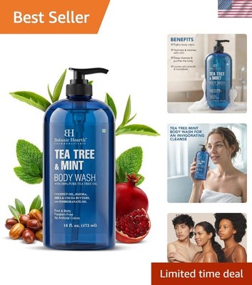 Revitalizing Tea Tree & Mint Body Wash 16oz - Gentle, Moisturizing Cleanser