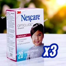 3M Nexcare Opticlude Eye Patch Orthoptic Junior Size 3 Boxes 60 Pcs Expire 2028