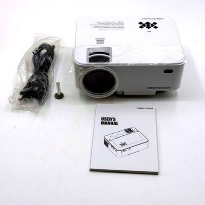 DBPOWER T2 Mini Projector Portable Home Theater Multimedia White VGA HDMI USB