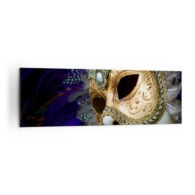 Wandbilder 160x50cm Leinwandbild Maske Gesicht Mysterium XXL Bilder Wanddeko