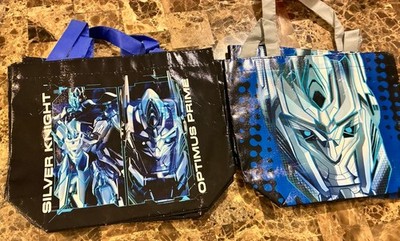 7 Transformers Shopping Tote Bags Optimus Prime, Silver Knight Kids Gift Bag