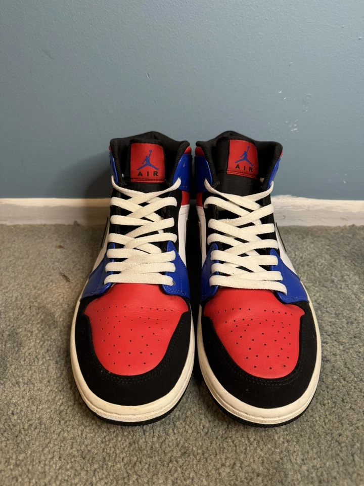 Air Jordan 1 Retro Mid 'Top 3' Multicolor Talla 11 Usado 554724-124 Foto 2 de 4