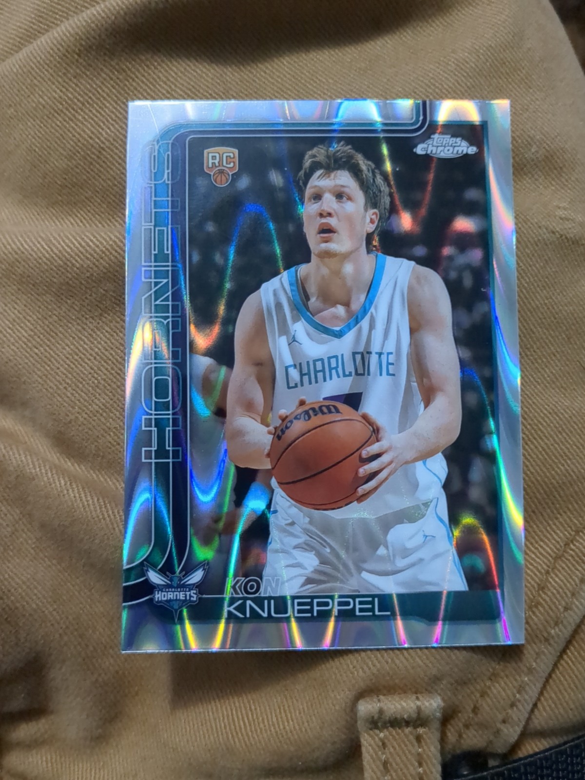 2025-26 Topps Chrome Kon Knueppel #254 RC Raywave Refractor