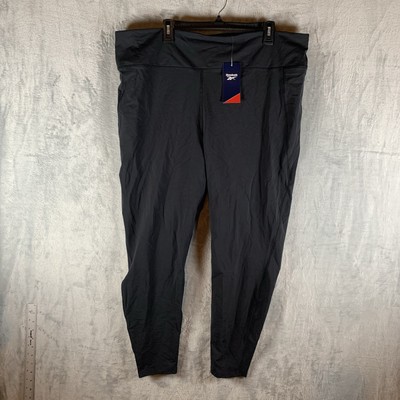 Rebook Women's Leggings 4X Speedwick Black High Rise Plus Gym Workout Yoga NWT