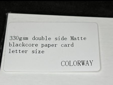 330gsm Black Core Cardstock 20 Sheets Inkjet DIY TCG Proxy Blank