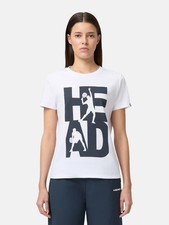 Head Ladies Tennis Vision T-Shirt - White/Navy