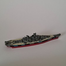 Galoob Micro Machines Battle Ship Boat Military Miniature Grey Red