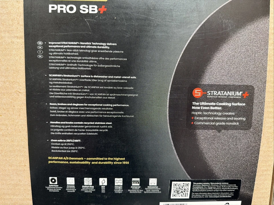 Sartén de chef Scanpan Pro SB+ con tapa, 4,25 qt. Antiadherente Stratanium Foto 3 de 3