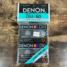 DENON DX-4  60  VS. I    TYPE I   BLANK CASSETTE TAPE Lot Of 2 (SEALED) NEW