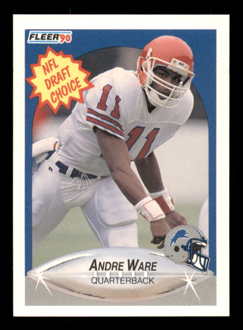 1990 Fleer #103 Andre Ware Sharp Corners, Clean Surface