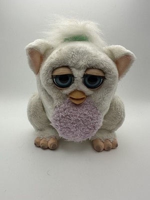 Sleepy Furby Baby Emoto-Tronic 2005 Tiger Hasbro Emoto Tronic White Purple READ