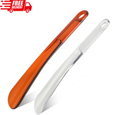 2Pcs Shoe Horn 9" Strong Plastic Hang Hole Lightweight Shoe Helper Remover Elder
