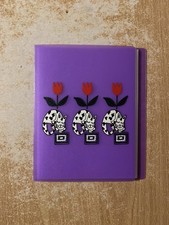 Cats  Tulips Photo Album 4" x 6  Purple Vinyl Cover 18 Pages
