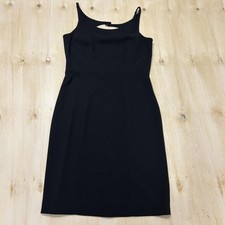 Vintage Spenser Jeremy Dress Size 8 Black Sleeveless Scoop Neck Sheath Midi