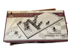 Across The Board Horse Racing Game Solid Walnut Board Made in USA Complete NEW