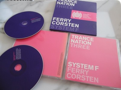 TRANCE NATION THREE FERRY CORSTEN SYSTEM F 2 CD M.O.S. 2000 ATB SASHA SASH! MOBY