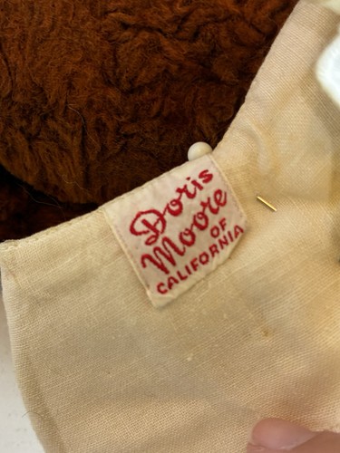 Vintage Handmade Mohair Teddy Bear – Button Eyes, Lace Collar, 14” – Charming! - Picture 13 of 16