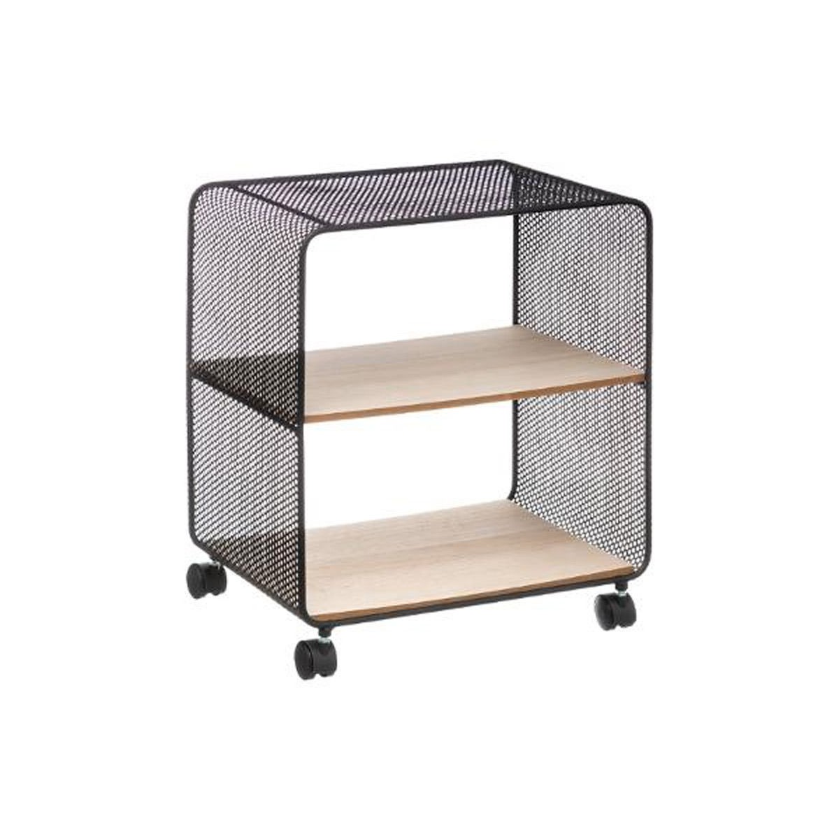 Étagère 2 niveaux sur roulettes Brio pour optimiser le rangement des petits espaces