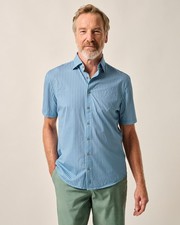 johnnie-O Short Sleeve Hangin' Out Knit Button Down Shirt - Josiah Maliblu Size