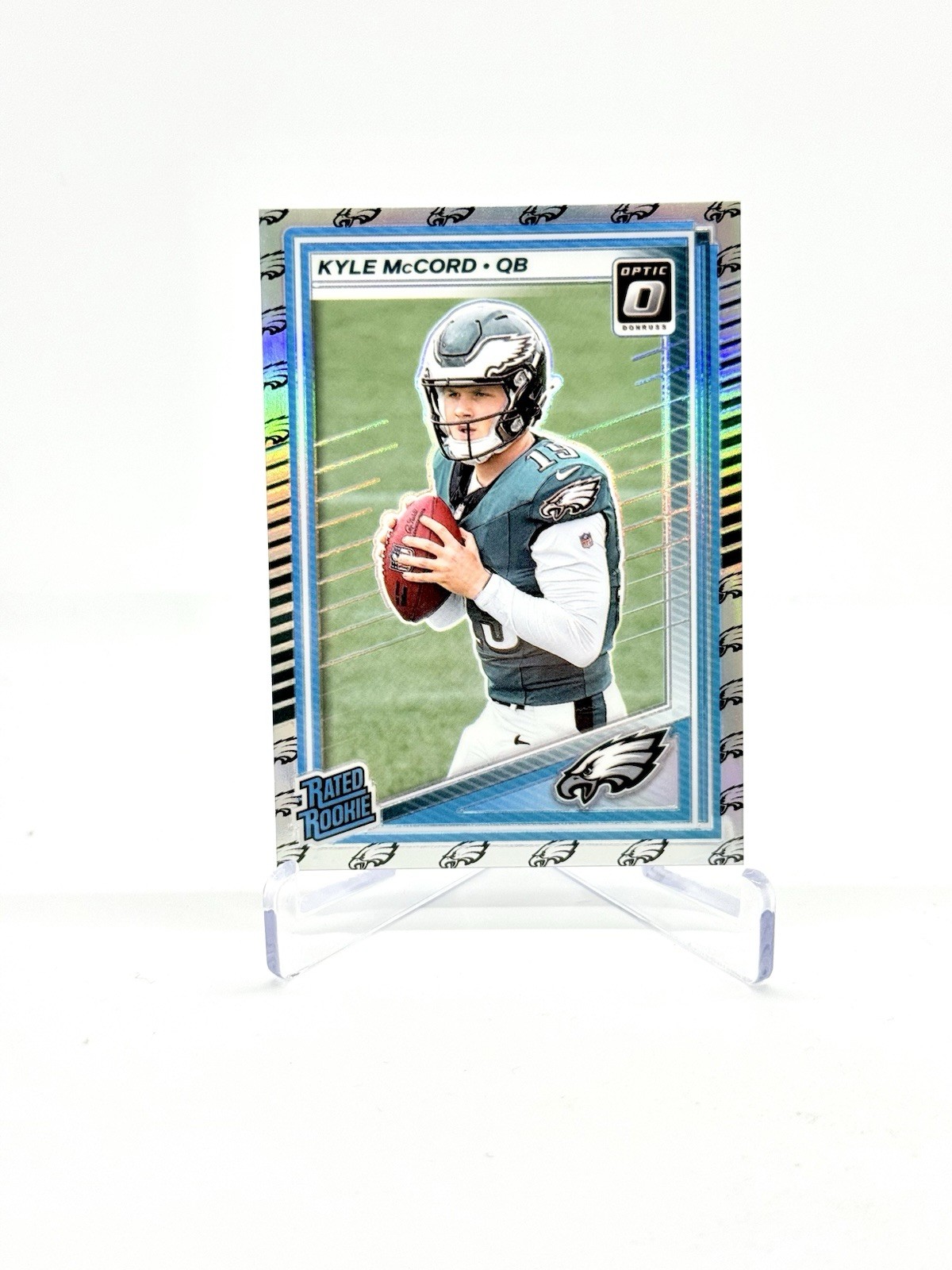 2025 Panini Donruss Optic KYLE MCCORD #283 EAGLES Team Logo ROOKIE RC SSP /32