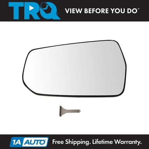 TRQ Left Mirror Glass Clear Drivers Side For 16-23 Chevrolet Malibu GM1324212