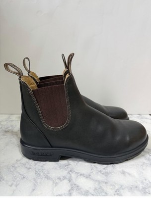 Blundstone 600 Elastic Side Work Boot Brown leather mens size 11