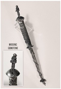 Antique 1872 Imperial Russian 84 Silver Torah Yad Pointer Rabbi Lion 12.25”~50g