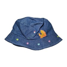 Vintage Bear In The Big Blue House Denim Embroidered Bucket Hat 2-4T Disney