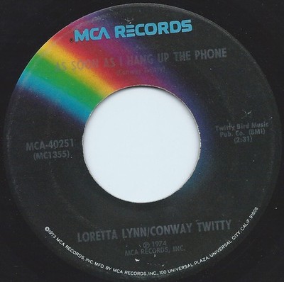 Conway Twitty  Lore - As Soon As I Hang Up The Phone - Used Vinyl Re - G8100z