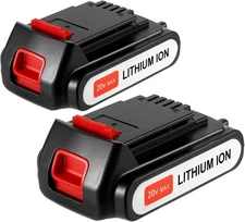 2Pack 4.0Ah 20V MAX LBXR20 Compatible with Black and Decker 20V Lithium Battery