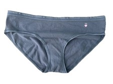 Vintage Victoria's Secret Slate Blue Cotton Signature Trim Panties Size Medium