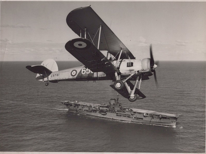 WW2 Fairey Swordfish HMS Ark Royal Fleet Air Arm Aviation 1939 - Original Photo